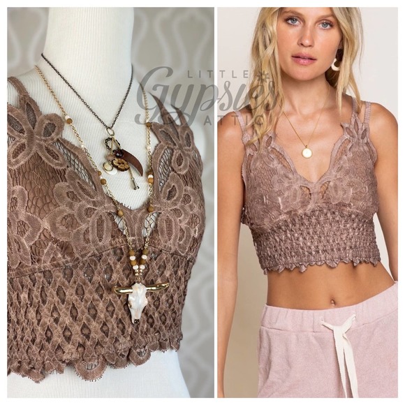 POL Longline Mineral Wash Lace Bralette - Picture 9 of 12